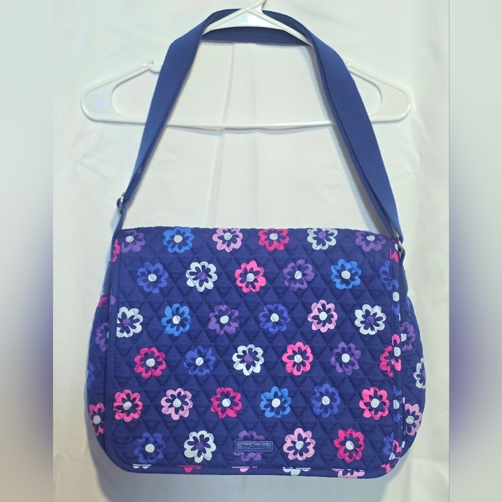 Vera Bradley Blue Floral Quilted Book Bag